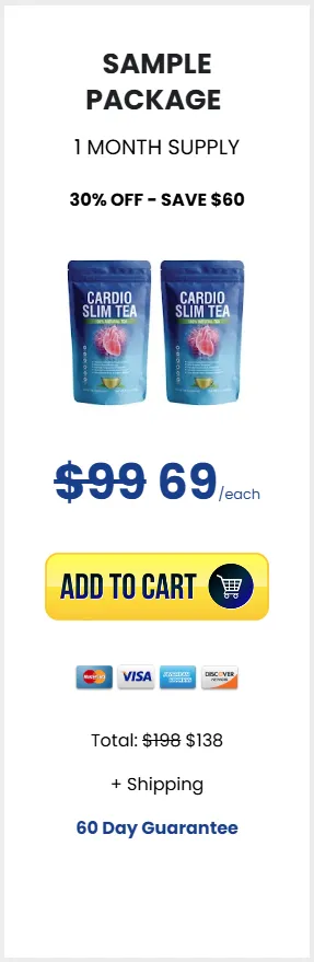 Cardio Slim Tea pricing and discount package deals